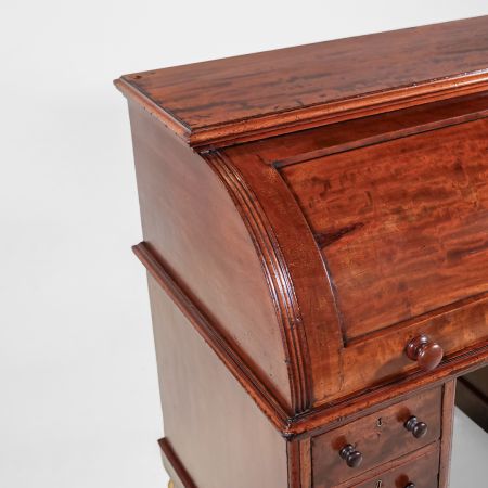 Antiker Zylinder Schreibtisch aus England, ca. 1860, Sekretär Antik, Antiker Schreibtisch Mahagoni