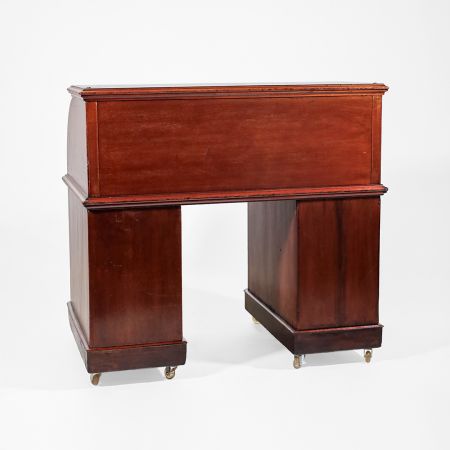 Antiker Zylinder Schreibtisch aus England, ca. 1860, Sekretär Antik, Antiker Schreibtisch Mahagoni