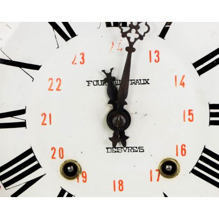 Antike Wanduhr / Bahnhofsuhr, Eiche, französisch