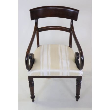 Scroll Arm chair Mahagoni Armlehnstuhl viktorianisch