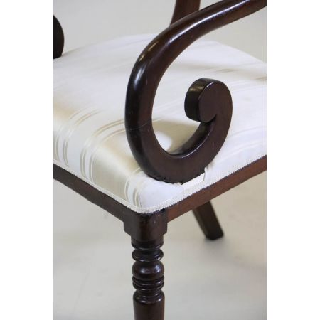 Scroll Arm chair Mahagoni Armlehnstuhl viktorianisch