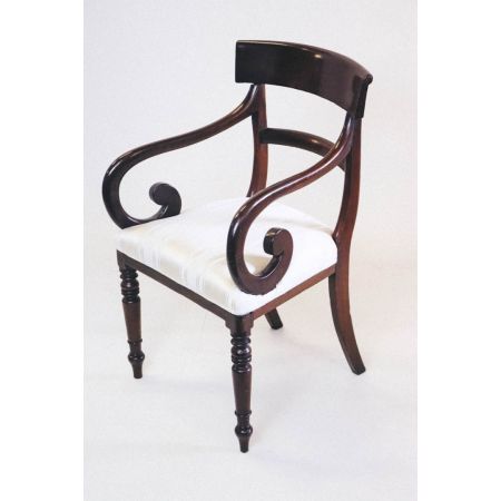 Scroll Arm chair Mahagoni Armlehnstuhl viktorianisch