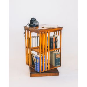 Revolving Bookcase "Smethwick" mit 2 Ebenen, poliert, in Mahagoni, Eibe u. mehr erhältlich