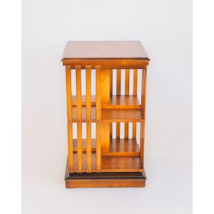 Revolving Bookcase "Smethwick" mit 2 Ebenen, poliert, in Mahagoni, Eibe u. mehr erhältlich