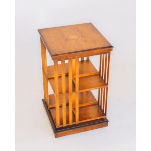 Revolving Bookcase "Smethwick" mit 2 Ebenen, poliert, in Mahagoni, Eibe u. mehr erhältlich