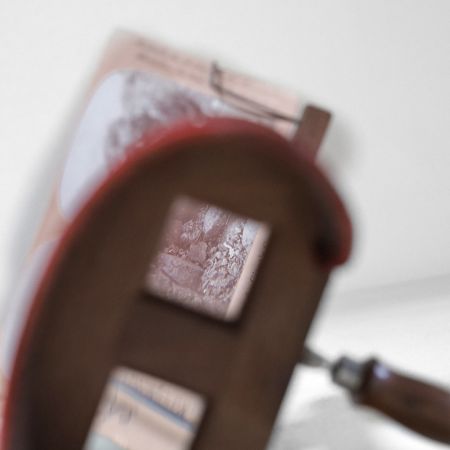Ästhetisches Steroskop aus Holz mit Bildern aus vergangener Zeit