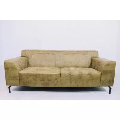 Retro Sofa "Safari", 3 Sitzer, Ledersofa mit Krokodil  Optik , sofort lieferbar