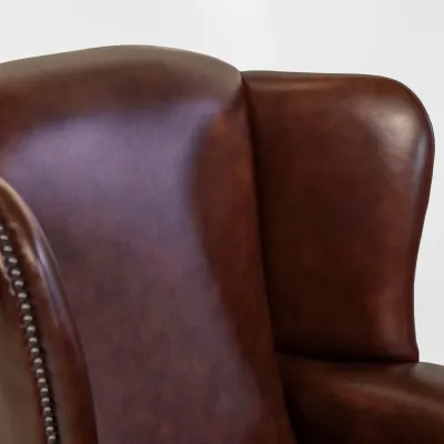 Chesterfield Ohrensessel "Queen Anne"  Plain in Birch Antique Gold - sofort lieferbar