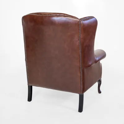 Chesterfield Ohrensessel "Queen Anne"  Plain in Birch Antique Gold - sofort lieferbar