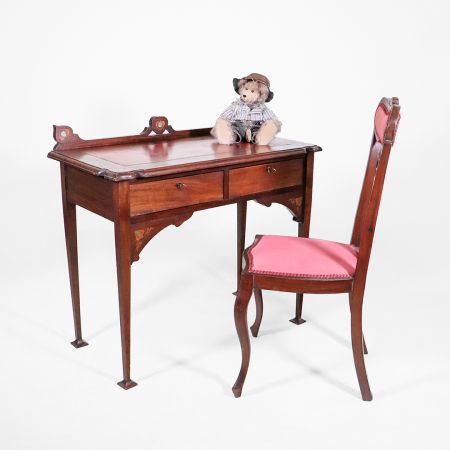 Art Nouveau Schreibtisch, Französicher Jugendstil Konsolentisch, kleiner antiker Schreibtisch