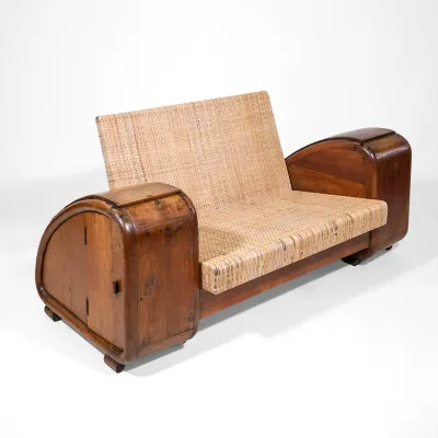 Art Deco Teak Sofa