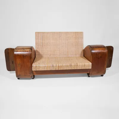 Art Deco Teak Sofa