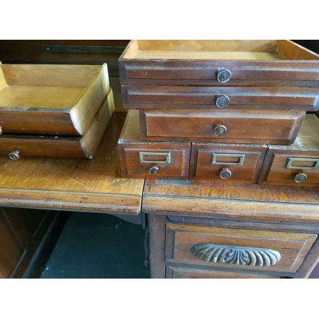 Antiker Rolltop Desk Sekretär