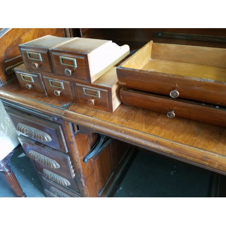 Antiker Rolltop Desk Sekretär