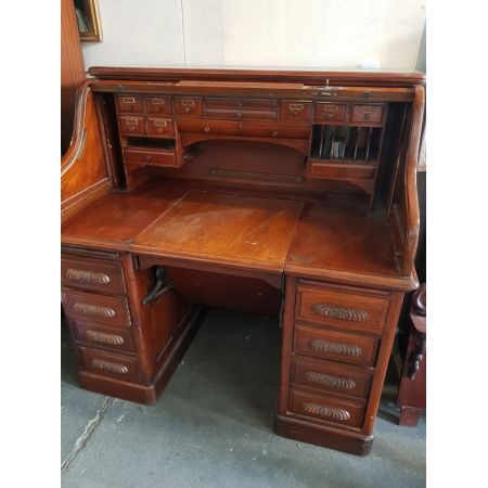 Antiker Rolltop Desk Sekretär