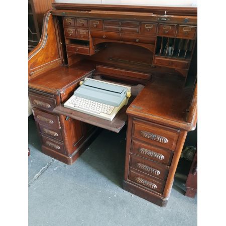 Antiker Rolltop Desk Sekretär