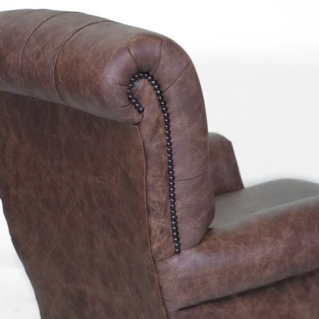 Chesterfield Ledersessel, englischer "Study Chair"