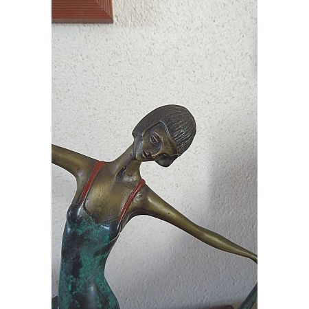 Französische Art déco Stil Bronze mit Tänzerinnen-Motiv