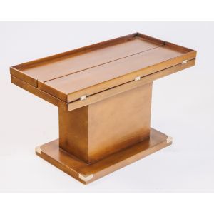 Military Campaign "Glasgow" Tisch, Sofatisch aus Massivholz