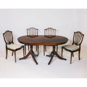 4er Satz Shield Back Stühle, Georgian Style, aus Mahagoni