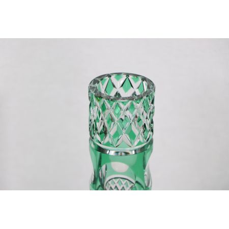 Originale Vintage Glasvase, grün, Zylinderform