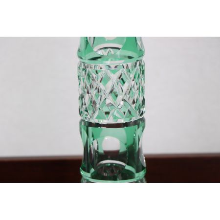Originale Vintage Glasvase, grün, Zylinderform
