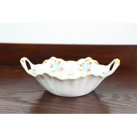 Kleine Vintage Porzellan Schale mit bunten Verzierungen
