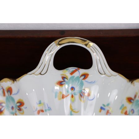 Kleine Vintage Porzellan Schale mit bunten Verzierungen