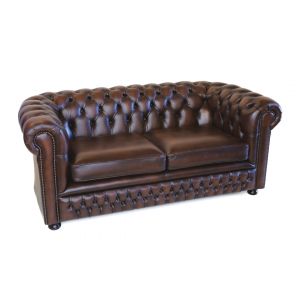 "London Classic" Chesterfield Sofa 2,5-Sitzer in Birch Antik Brown - Sofort lieferbar