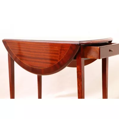 Eleganter Pembroke Table aus Massivholz, Esstisch, ausklappbarer Beistelltisch