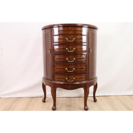 Kleines Sideboard / Barmöbel mit schönen Intarsien