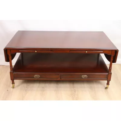 Schöner Pembroke Sofa Table / klappbarer Couchtisch, mit Rollen