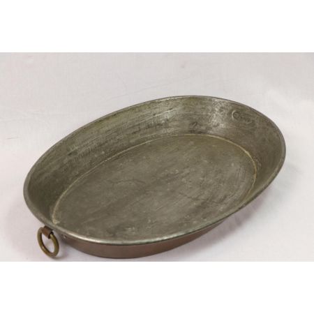 Vintage Metallschale oval