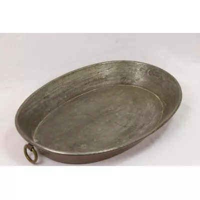 Vintage Metallschale oval