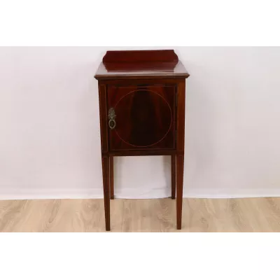 Nachtschrank mit Bandintarsien, Bedside Cabinet, Edwardian ca. 1890