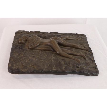 Relief aus Bronze mit Liebespaar Motiv