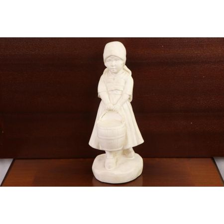 Keramik Figur Skulptur Mädchen mit Schüssel antik