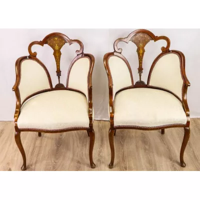 Edwardian Armchair 2er Set 