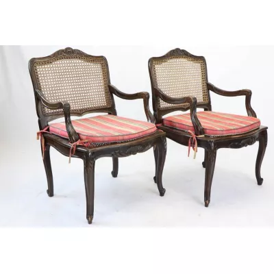 2 antike englische Mahagoni Massivholz Sessel im Chippendale Style