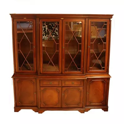 Klassisches Breakfront Bookcase, Eibe, Regency Style