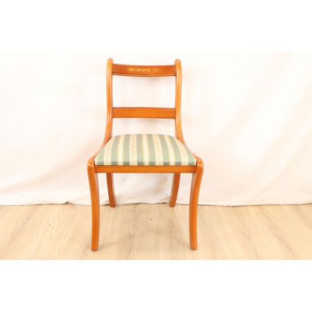 5er Set antike Holzstühle mit schönen Verzierungen, viktorianischer Stil