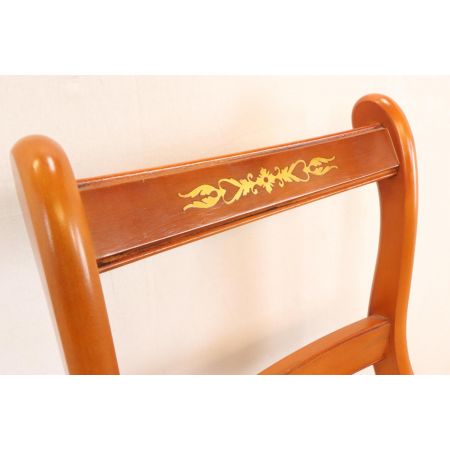 5er Set antike Holzstühle mit schönen Verzierungen, viktorianischer Stil