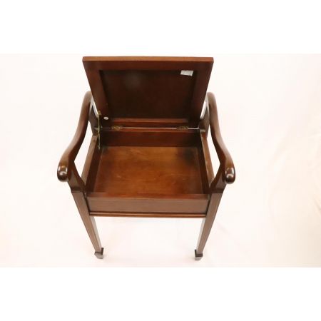 Antike Mahagoni Klavierbank mit schönen Intarsien