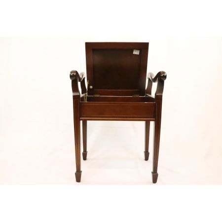 Antike Mahagoni Klavierbank mit schönen Intarsien