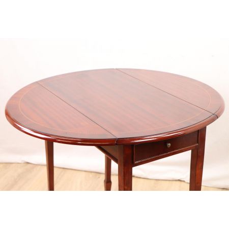 Eleganter Pembroke Table aus Massivholz, Esstisch, ausklappbarer Beistelltisch
