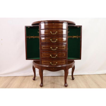 Kleines Sideboard / Barmöbel mit schönen Intarsien