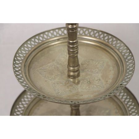 Schöne tragbare  plated Silber Etagere mit 3 Ebenen