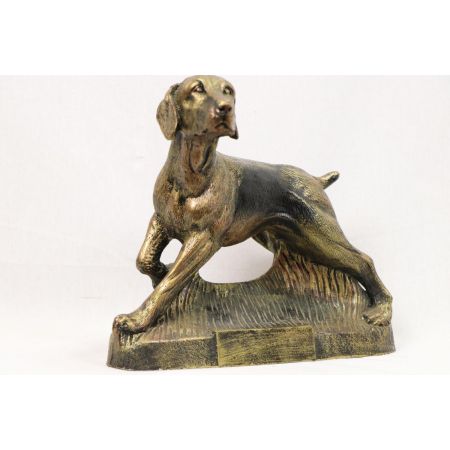 Vintage Bronzeskulptur mit "Jagdhund" Motiv