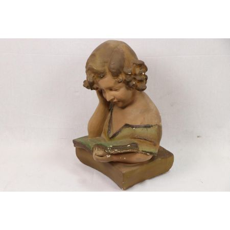 Vintage Skulptur "lesendes Mädchen"