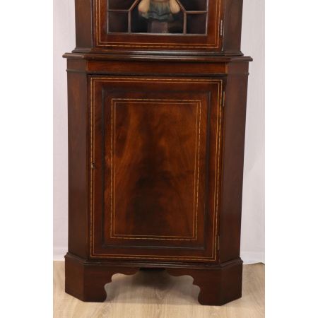 Eleganter Regency Eckschrank mit Verglasung, Eckschrank Antik